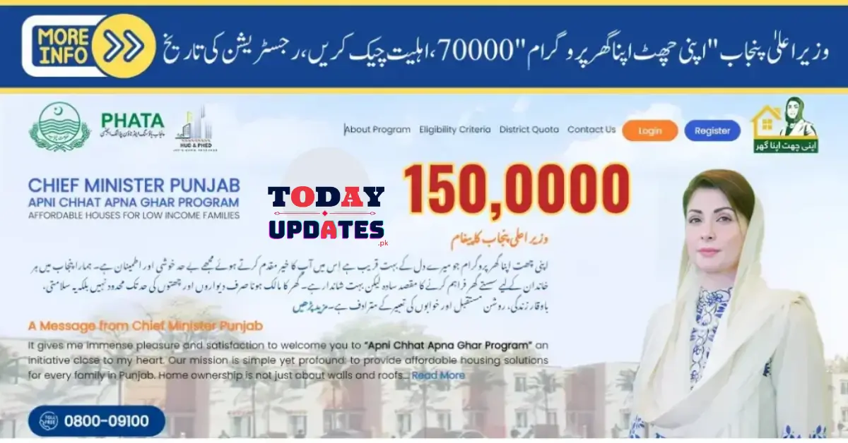 Chief Minister Punjab Apni Chhat Apna Ghar Program 70000, Check Eligibility, Registration date