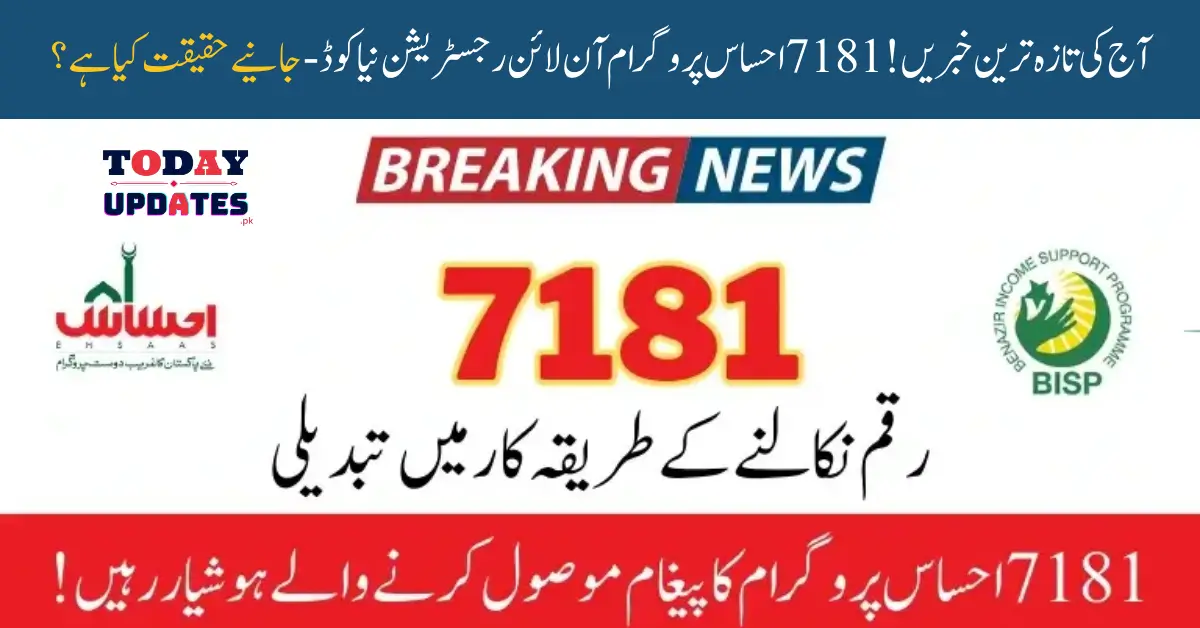 Today's latest news! 7181 Ehsaas Program Online Registration New Code - What is Reality?