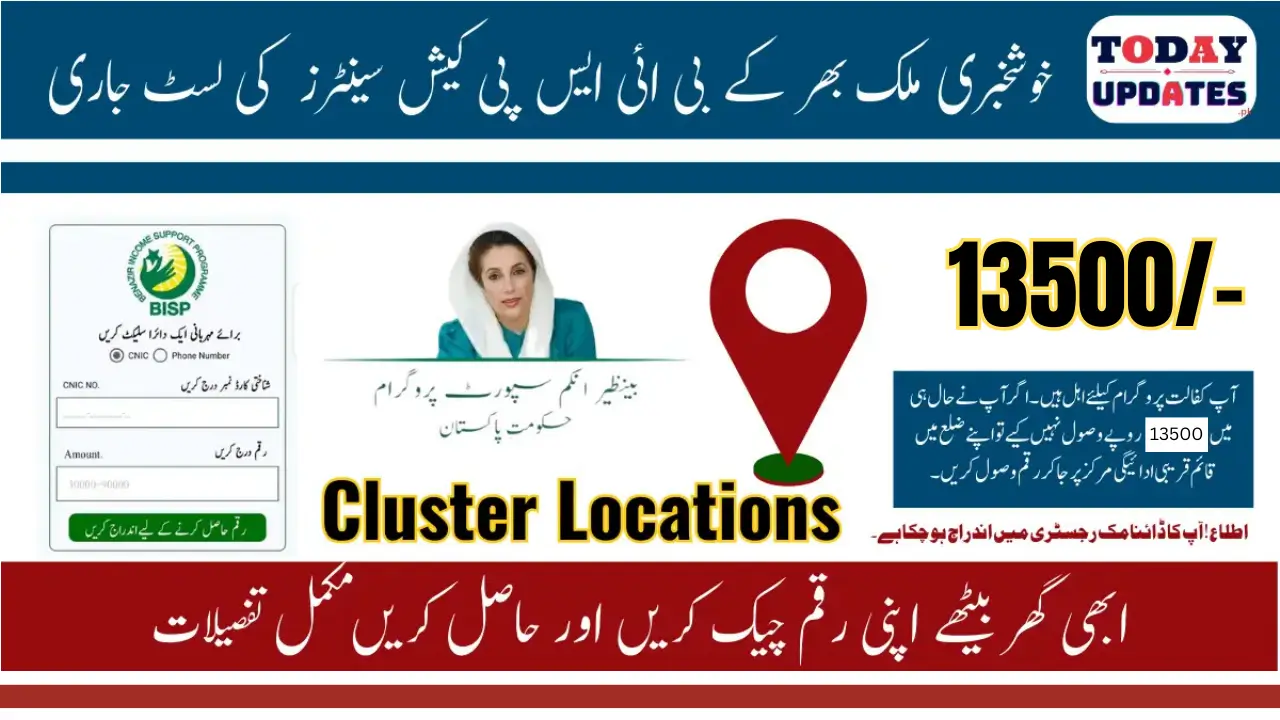 BISP Payment Cluster Locations 2025 Stipend Continues 